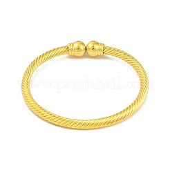Round Brass Open Cuff Bangles&nbsp;BJEW-Z074-02G