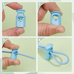 40Pcs 4 Colors Plastic Spring Cord Locks&nbsp;KY-PH0002-33B