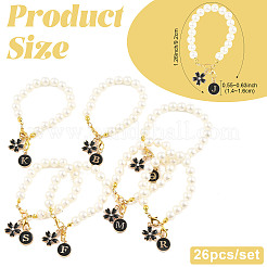 26Pcs Imitated Pearl Acrylic & Alloy Enamel Cup Handle Charms&nbsp;HJEW-FS00098