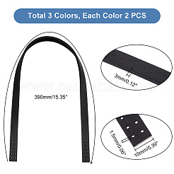 3 Pairs 3 Colors Cowhide Leather Sew On Bag Handles&nbsp;FIND-PH0010-62