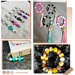 12Pcs 12 Colors Cross Silicone Focal Beads&nbsp;SIL-SC0002-90
