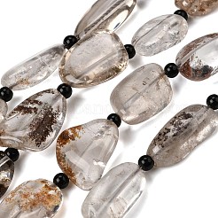 Natural Lodolite Quartz Beads Strands&nbsp;G-F820-M01-02