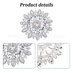 Iron Rhinestone & Glass Cabochons&nbsp;FIND-WH0366-419A