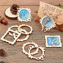Undyed Wood Pendants&nbsp;WOOD-I004-36