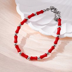304 Stainless Steel Beaded Bracelets for Women&nbsp;BJEW-M056-04P