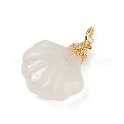 Natural White Agate Pendants&nbsp;KK-Z094-04G-02