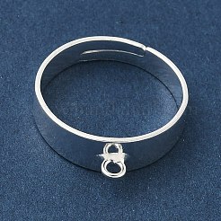 Adjustable Brass Finger Rings Setting for Hanging Pendant&nbsp;KK-K414-07S