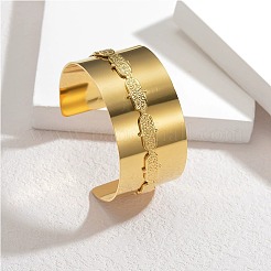 304 Stainless Steel Cuff Bangles&nbsp;BJEW-M082-05G