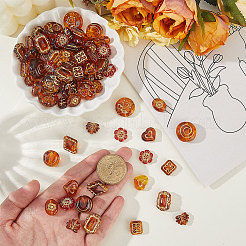 100Pcs 10 Styles Acrylic Beads&nbsp;OACR-PA0001-12