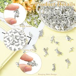 80Pcs 8 Styles Tibetan Style Alloy Pendants&nbsp;FIND-CJ0006-09
