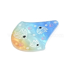 Marine Organism Series Fan Shape Acrylic Pendants&nbsp;OACR-Q101-03A