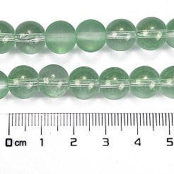 Frosted Transparent Glass Bead Strands&nbsp;GLAA-P065-10mm-04