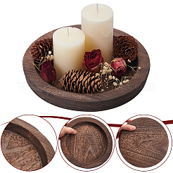 Flat Round Wooden Jewelry Trays&nbsp;AJEW-WH0314-643A