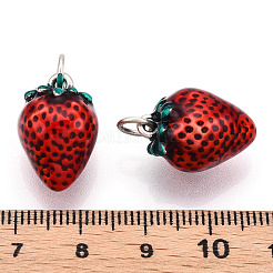 925 Sterling silver Enamel Fruit Pendants&nbsp;STER-T007-52