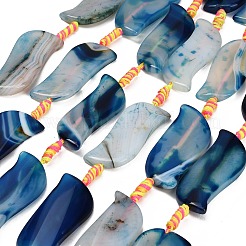 Dyed & Heated Natural Banded Agate Beads Strands&nbsp;GG-CBAB9C6-B01-01