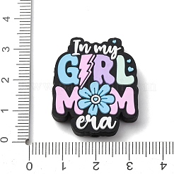 Mother's Day Silicone Focal Beads&nbsp;SIL-G013-01I