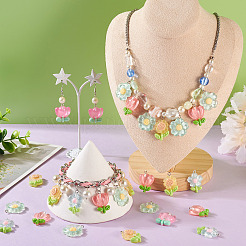 30Pcs 5 Colors Transparent Resin Pendants&nbsp;RESI-TA0001-68