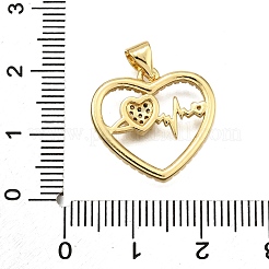 Brass Micro Pave Cubic Zirconia Pendants&nbsp;KK-K401-06A-G