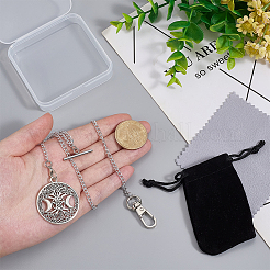 Aluminum Clip Pocket Watch Chain&nbsp;HJEW-PH02436