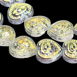 Electroplate Baking Paint Glass Beads Strands&nbsp;EGLA-K061-13A