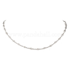 304 Stainless Steel Cross Rhombus Link Chain Necklaces&nbsp;NJEW-JN05651