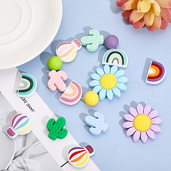 20Pcs 20 Style Silicone Beads&nbsp;SIL-CA0001-97