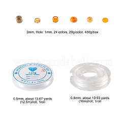480g 24 Colors 12/0 Glass Round Seed Beads&nbsp;SEED-CJ0001-11