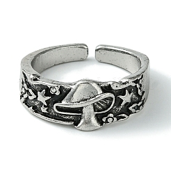 Mushroom Alloy Open Cuff Rings&nbsp;RJEW-K275-07AS