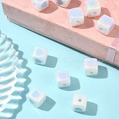 10Pcs Opaque Acrylic Enamel Beads&nbsp;ACRC-FS0001-02C