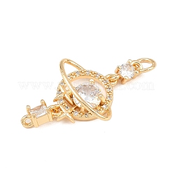 Brass Micro Pave Cubic Zirconia Pendants&nbsp;KK-K407-48G
