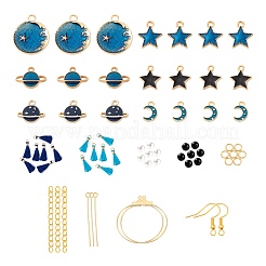 DIY Starry Sky Theme Dangle Earring Making Kits&nbsp;DIY-FS0001-49