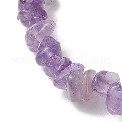 5Pcs 5 Styles Natural Rose Quartz & Quartz Crystal & Howlite & Green Aventurine & Amethyst Chip Beaded Stretch Bracelets for Women&nbsp;BJEW-JB10935