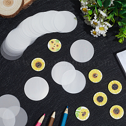 300Pcs Transparent PET Badge Protective Film&nbsp;AJEW-CP0010-04A