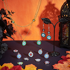84Pcs 14 Colors CCB Plastic Enamel Pendants&nbsp;CCB-PH0001-24