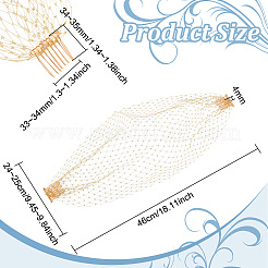 Nylon Fascinator Mesh Face Veil&nbsp;OHAR-WH0034-10A