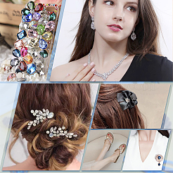 600Pcs 6 Style Glass Rhinestone Cabochons&nbsp;GGLA-HY0001-03