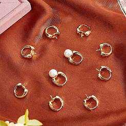 10Pcs Brass Hoop Earring Findings&nbsp;KK-BBC0003-86