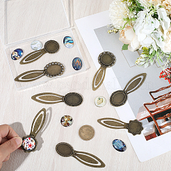 DIY Oval & Flat Round with Animal Bookmark Making Kits&nbsp;DIY-SC0032-10