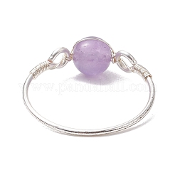 7Pcs 7 Styles Round Chakra Natural & Synthetic Gemstone Beads Finger Rings&nbsp;RJEW-JR00793-01