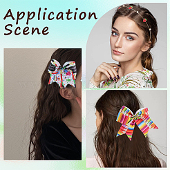 Alloy Rhinestone Hair Bands&nbsp;OHAR-GF0001-42