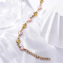 Ion Plating(IP) 304 Stainless Steel Link Chain Bracelets&nbsp;BJEW-P236-30G-04