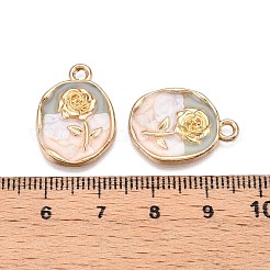 Rack Plating Alloy Enamel Pendants&nbsp;ENAM-N056-409A