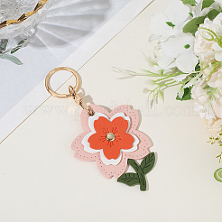 1Pc PU Imitation Leather Keychain&nbsp;KEYC-SP0001-44B