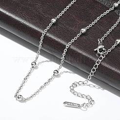 Brass Ball Cable Chain Necklaces for Women&nbsp;NJEW-M051-01P