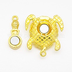 Alloy Rhinestones Magnetic Clasps with Loops&nbsp;ALRI-O015-02
