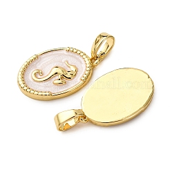 Brass Enamel Pendants&nbsp;KK-F911-01A-G01