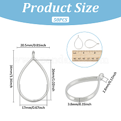 50Pcs Alloy Open Back Bezel Pendants&nbsp;FIND-UN0007-10P
