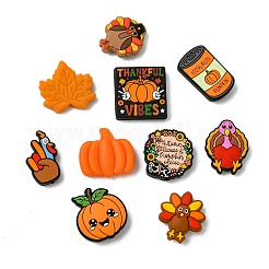 20Pcs 10 Styles Thanksgiving Day Themed Silicone Beads Sets&nbsp;SIL-CJ0002-88