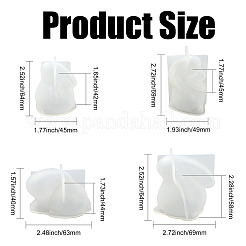 4 Pcs 4 Styles 3D Rabbit Candle Silicone Molds&nbsp;ST-CJ0043-047