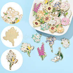 20Pcs 10 Styles Alloy Enamel Pendants&nbsp;ENAM-SC0006-74